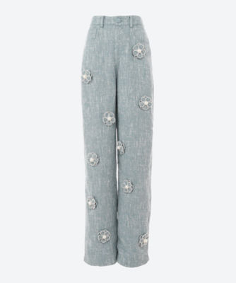 ＜DREAM sister jane (Women)＞Ｔｒｉｎｋｅｔ　Ｔｗｅｅｄ　Ｆｌｏｗｅｒ　Ｔｒｏｕｓｅｒｓ