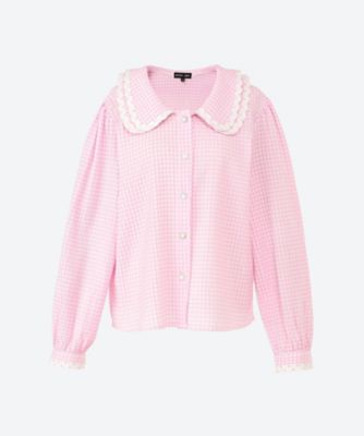 ＜sister jane (Women)＞Ｏｌｉｖｅ　Ｇｉｎｇｈａｍ　Ｂｌｏｕｓｅ