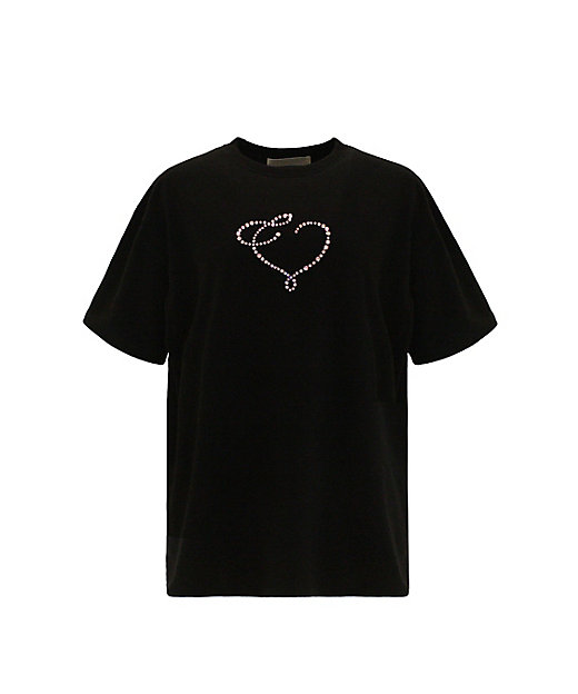 ＜三越伊勢丹/公式＞ the Virgins (Women)/ザヴァージンズ heart logo bijou T black トップス【三越伊勢丹/公式】