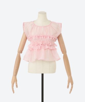 ＜DREAM sister jane (Women)＞Ｂｒｏｏｋｅ　Ｏｒｇａｎｚａ　Ｔｏｐ