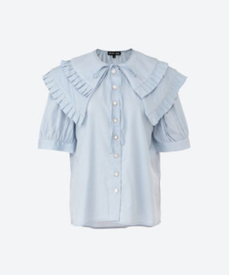 ＜sister jane (Women)＞Ｆｌｕｔｔｅｒ　Ｐｌｅａｔ　Ｂｌｏｕｓｅ