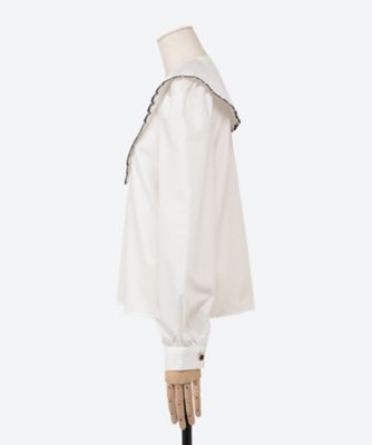 Ｓａｌｏｏｎ　Ｓｃａｌｌｏｐ　Ｂｌｏｕｓｅ　２９ＳＪ０４ＢＬ１２１３ＷＨＴ