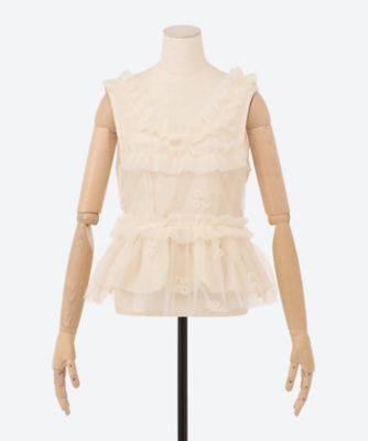 ＜DREAM sister jane (Women)＞Ｊｏｌｅｎｅ　Ｔｕｌｌｅ　Ｒｕｆｆｌｅ　Ｔｏｐ