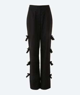 ＜sister jane (Women)＞Ｓａｎｄｙ　Ｂｏｗ　Ｔｒｏｕｓｅｒｓ　２９ＳＪ０５ＴＲ２１２ＢＬＫ