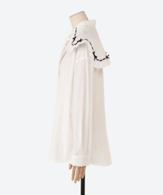 Ｂｏｎｎｉｅ　Ｂｏｗ　Ｃｏｌｌａｒ　Ｓｈｉｒｔ　２９ＳＪ０５ＢＬ１２２１ＷＨＴ
