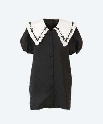 ＜sister jane (Women)＞Ｂｏｎｎｉｅ　Ｂｏｗ　Ｃｏｌｌａｒ　Ｄｒｅｓｓ　２９ＳＪ０５ＤＲ２０９１ＢＬＫ