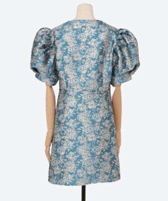 Sapphire Jacquard Mini Dress