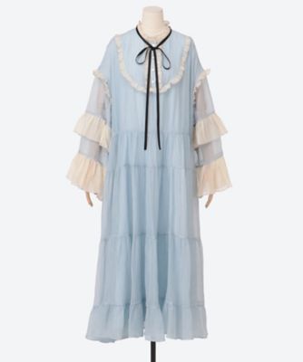 ＜sister jane (Women)＞Ｔａｈｎｅｅ　Ｔｉｅｒｅｄ　Ｍａｘｉ　Ｄｒｅｓｓ　３１ＳＪ０２ＤＲ２２３９ＢＬＥ