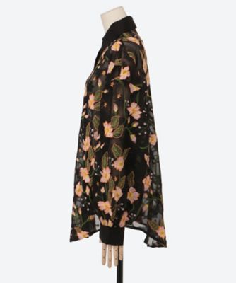 Ｗｏｏｄ　Ｌｉｌｙ　Ｅｍｂｒｏｉｄｅｒｅｄ　Ｓｈｉｒｔ　３１ＳＫ０３ＢＬＤ１７４ＢＬＫ