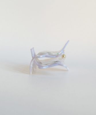 ミニチュアシュナウザーヘアクリップ（ホワイト