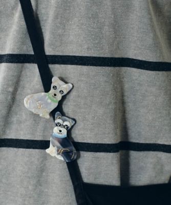 ＜Coucou Suzette＞ミニチュアシュナウザーヘアピンセット　ＭＳｃｈｎａｕｚｅｒＨａｉｒＣｌｉｐ