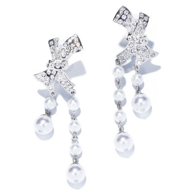 ＜IRIS47 (Women)＞ｂｏｗ　ｐｅａｒｌ　ｅａｒｒｉｎｇ