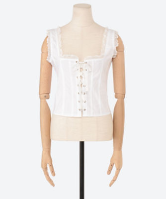 theVirgins corset blouse white - トップス