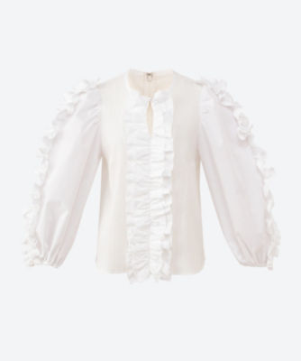 ＜Arobe＞Ｂｕｍｐｙ　Ｆｒｉｌｌ　Ｂｌｏｕｓｅ