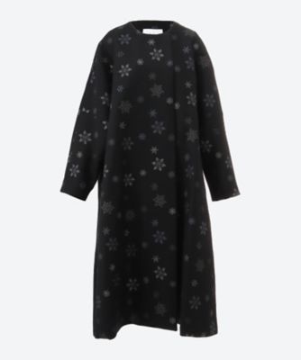 ＜Arobe＞Ｓｎｏｗ　Ｆｌａｋｅ　Ｅｍｂｒｏｉｄｅｒｙ　Ｗｏｏｌ　Ｃｏａｔ