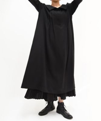 コナスカートＧ　黒／アイボリー　定番人気の裾プリーツのペチスカート