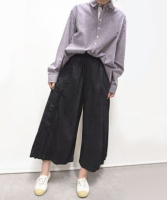 カルパスパンツ・Ｃ　タック切り替えの配色ワイドパンツ