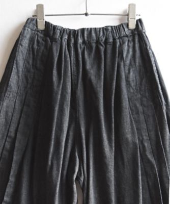 カルパスパンツ・Ｃ　タック切り替えの配色ワイドパンツ