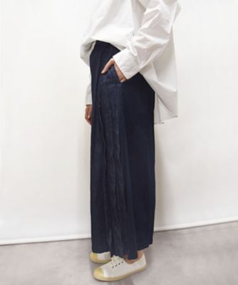 カルパスパンツ・Ｄ　タック切り替えの配色ワイドパンツ