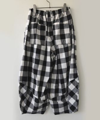 ファビパンツ・Ｅ　綿ブロックチェックのバルーンパンツ