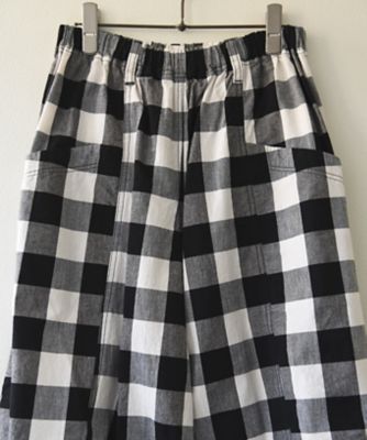 ファビパンツ・Ｅ　綿ブロックチェックのバルーンパンツ