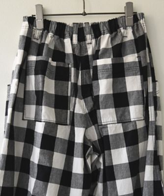 ファビパンツ・Ｅ　綿ブロックチェックのバルーンパンツ