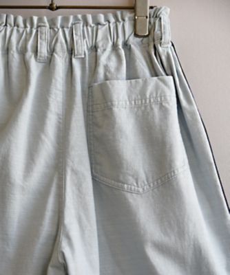 ナージャパンツ無地　両脇のラインがポイントのワイドパンツ
