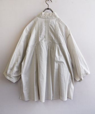 レナードブラウス　細かいピンタックの綿ローンブラウス