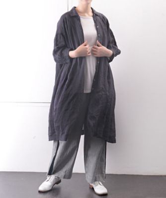 ＜BASCO (Women/大きいサイズ)＞ロジェロング　涼やかで優雅なシルエットのリネンシャツワンピ
