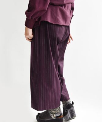 シシリ―パンツ　落ち感のきれいなストライプワイドパンツ