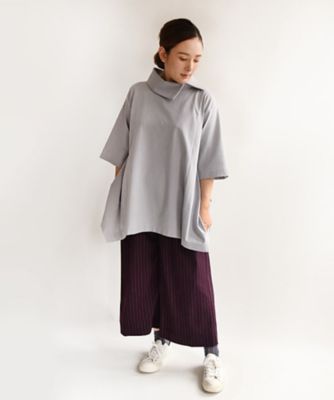 シシリ―パンツ　落ち感のきれいなストライプワイドパンツ