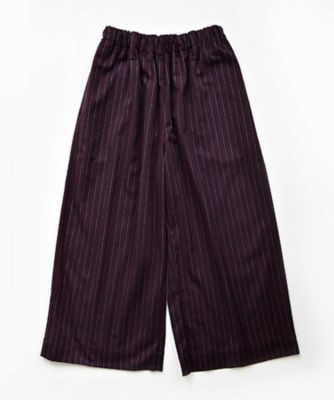 シシリ―パンツ　落ち感のきれいなストライプワイドパンツ