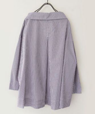 ノッチトップＢ　レトロでマニッシュなレースアップブラウス