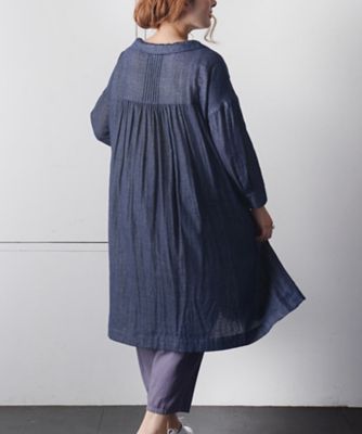 新品　BASCO バスココットンダブルガーゼロロチュニック　大きいサイズネイビー ロロチュニック 柔らかで心地よいコットンダブルガーゼ