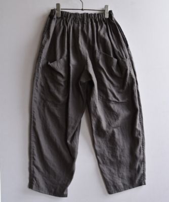 マオパンツ麻・Ｘ　人気のバックポケットパンツ　サラッとしなやかさのある麻素地