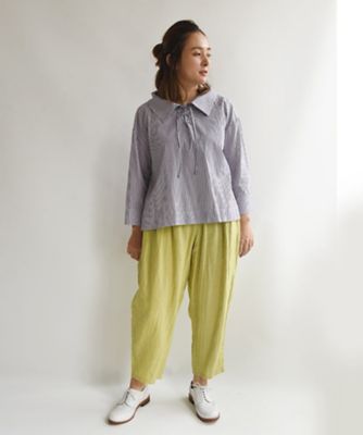 マオパンツ麻・Ｘ　人気のバックポケットパンツ　サラッとしなやかさのある麻素地