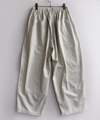 マットパンツ　ふっくらラチネ織りの切り替えパンツ