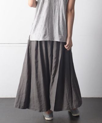 クロームスカート　ロングシーズン活躍するリネンスカート