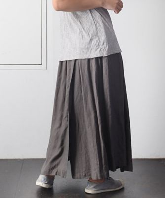 クロームスカート　ロングシーズン活躍するリネンスカート