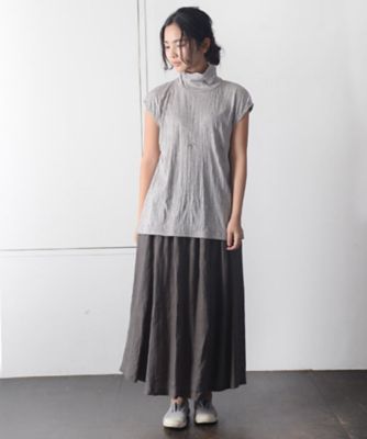 クロームスカート　ロングシーズン活躍するリネンスカート
