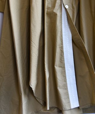 フロンドレス　タイプライター×レースのマニッシュだけど女性らしいシャツドレス