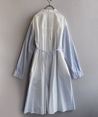 フロンドレスＢ　タイプライター×レースのマニッシュだけど女性らしいシャツドレス