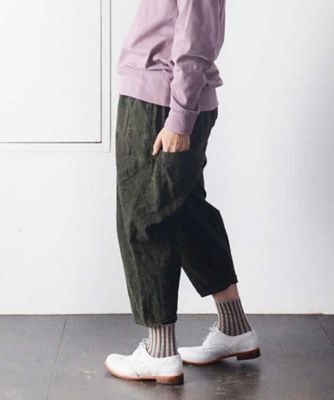 マオパンツ柄・Ｂ　＜限定色＞後染めフラワープリントパンツ