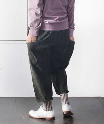 マオパンツ柄・Ｂ　＜限定色＞後染めフラワープリントパンツ