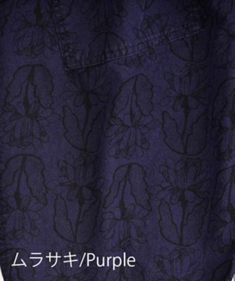 マオパンツ柄・Ｂ　＜限定色＞後染めフラワープリントパンツ