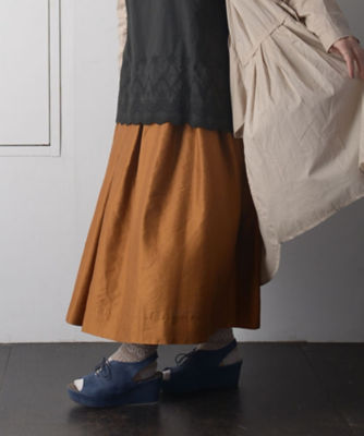 ＜BASCO (Women/大きいサイズ)＞サロメスカート・Ｂ　上品なツヤ感のあるリヨセルリネンスカート