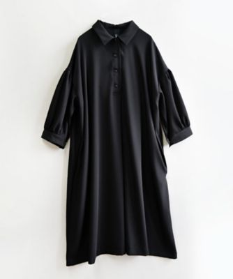 セトナロング　大人パフスリーブのシャツ風ドレス