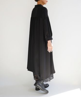 セトナロング　大人パフスリーブのシャツ風ドレス