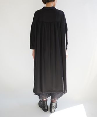 セトナロング　大人パフスリーブのシャツ風ドレス