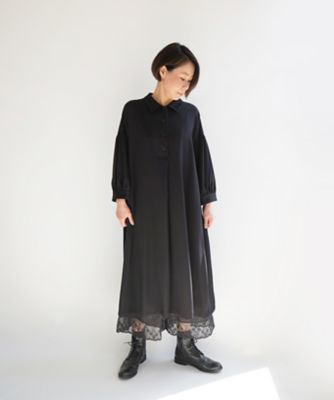 セトナロング　大人パフスリーブのシャツ風ドレス